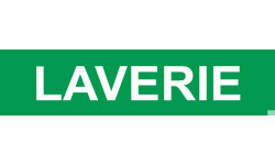 LAVERIE vert - 15x3,5cm - Sticker/autocollant