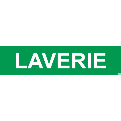 LAVERIE vert - 15x3,5cm - Sticker/autocollant