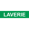 LAVERIE vert - 15x3,5cm - Sticker/autocollant