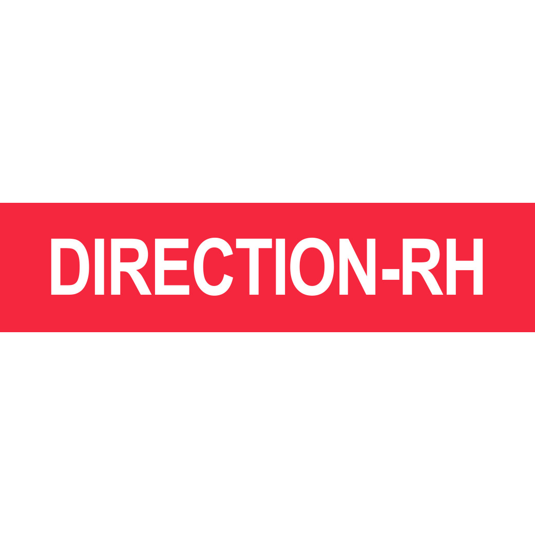 DIRECTION RH rouge - 29x7cm - Sticker/autocollant