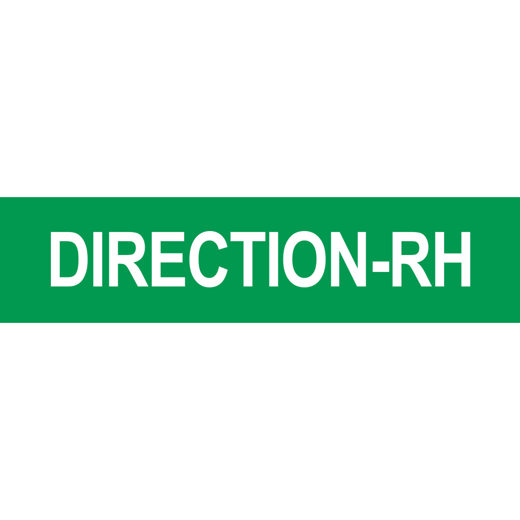 DIRECTION RH vert - 15x3,5cm - Sticker/autocollant
