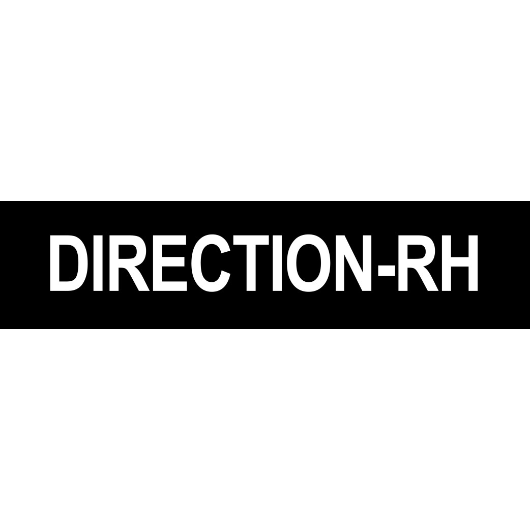 DIRECTION RH noir - 15x3,5cm - Sticker/autocollant