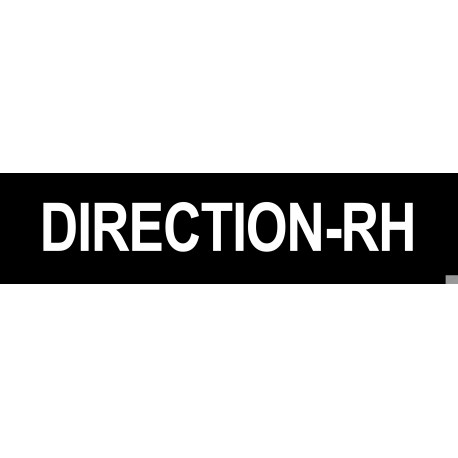 DIRECTION RH noir - 15x3,5cm - Sticker/autocollant