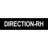 DIRECTION RH noir - 15x3,5cm - Sticker/autocollant