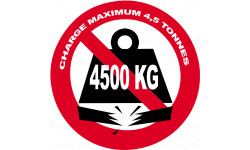 Charge maximale 4,5 tonnes - 10cm - Sticker/autocollant