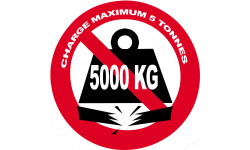 Charge maximale 5 tonnes - 5cm - Sticker/autocollant