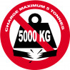 Charge maximale 5 tonnes - 10cm - Sticker/autocollant