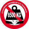 Charge maximale 8,5 tonnes - 5cm - Sticker/autocollant