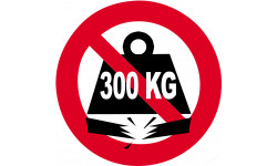 Charge maximale 300 kilos - 10cm - Sticker/autocollant