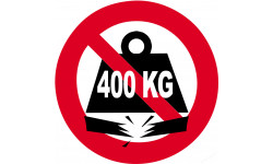 Charge maximale 400 kilos - 15cm - Sticker/autocollant