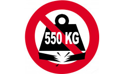 Charge maximale 550 kilos - 20cm - Sticker/autocollant