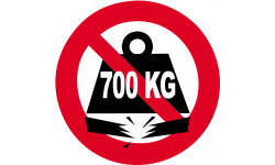 Charge maximale 700 kilos - 20cm - Sticker/autocollant