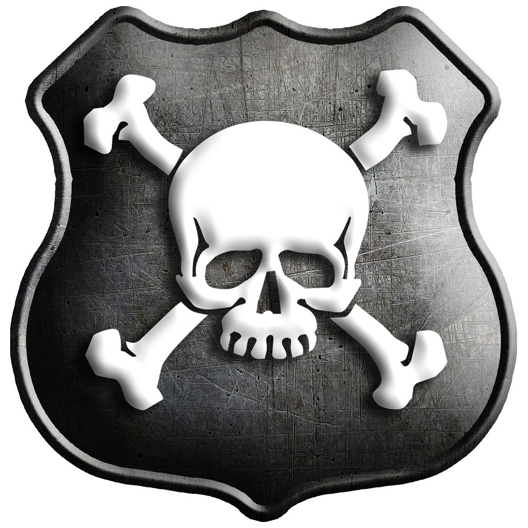 Crâne tête de mort (10x10cm) - Sticker/autocollant