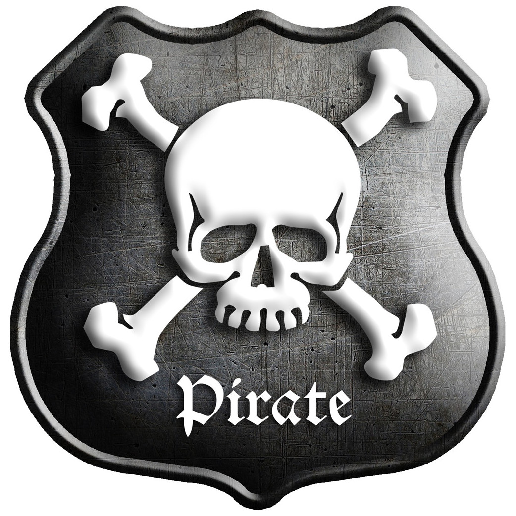 Crâne Pirate (5x5cm) - Sticker/autocollant