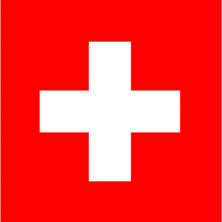 Drapeau Suisse : 13x13cm - Sticker/autocollant
