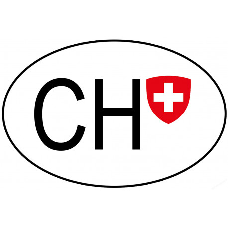 CH SUISSE - 15X10cm - Sticker/autocollant