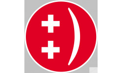 humour suisse - 15cm - Sticker/autocollant
