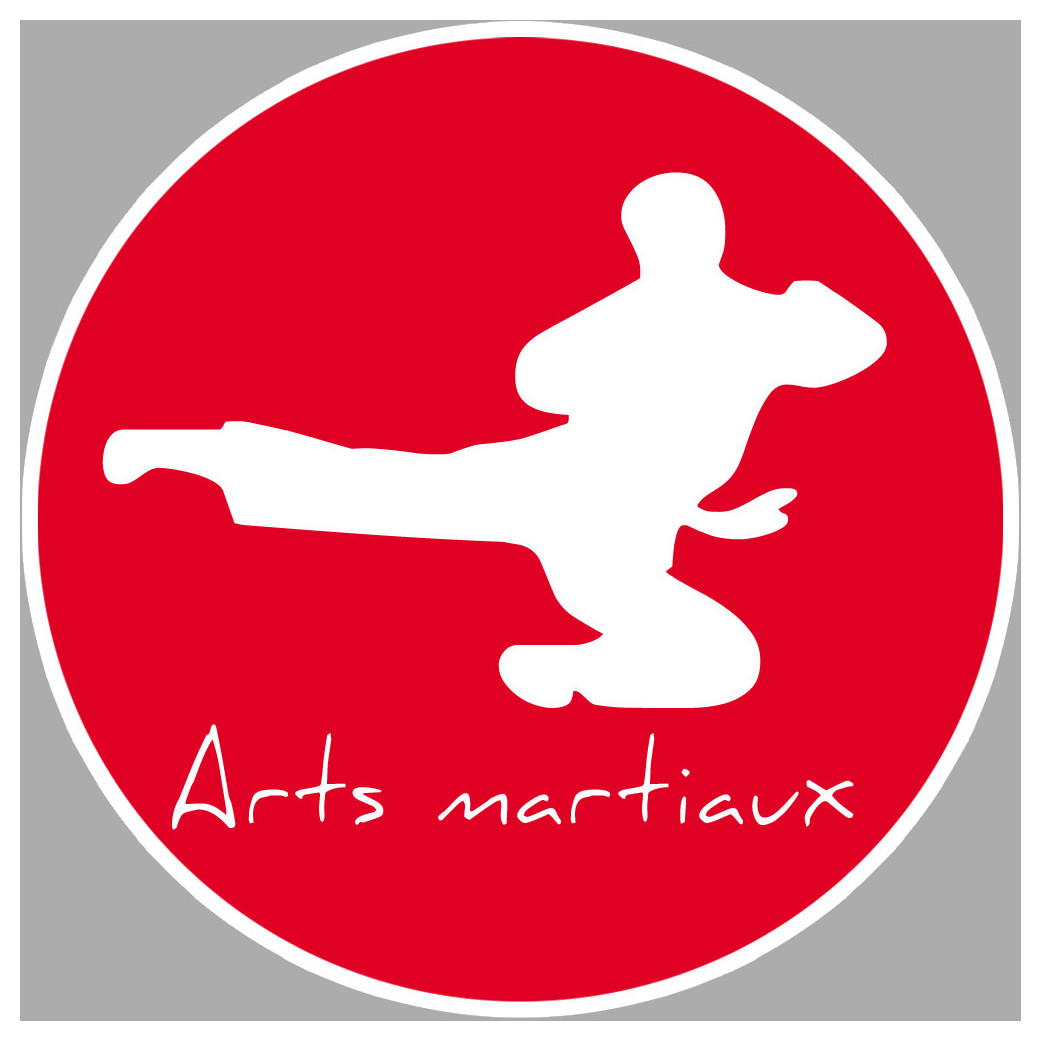 Arts martiaux - 20cm - Sticker/autocollant