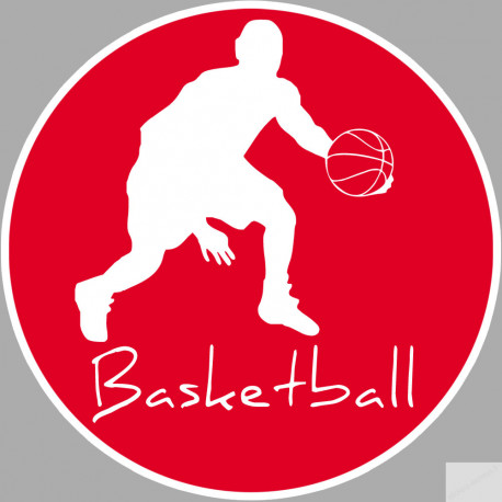 Basketball dribble - 10cm - Sticker/autocollant