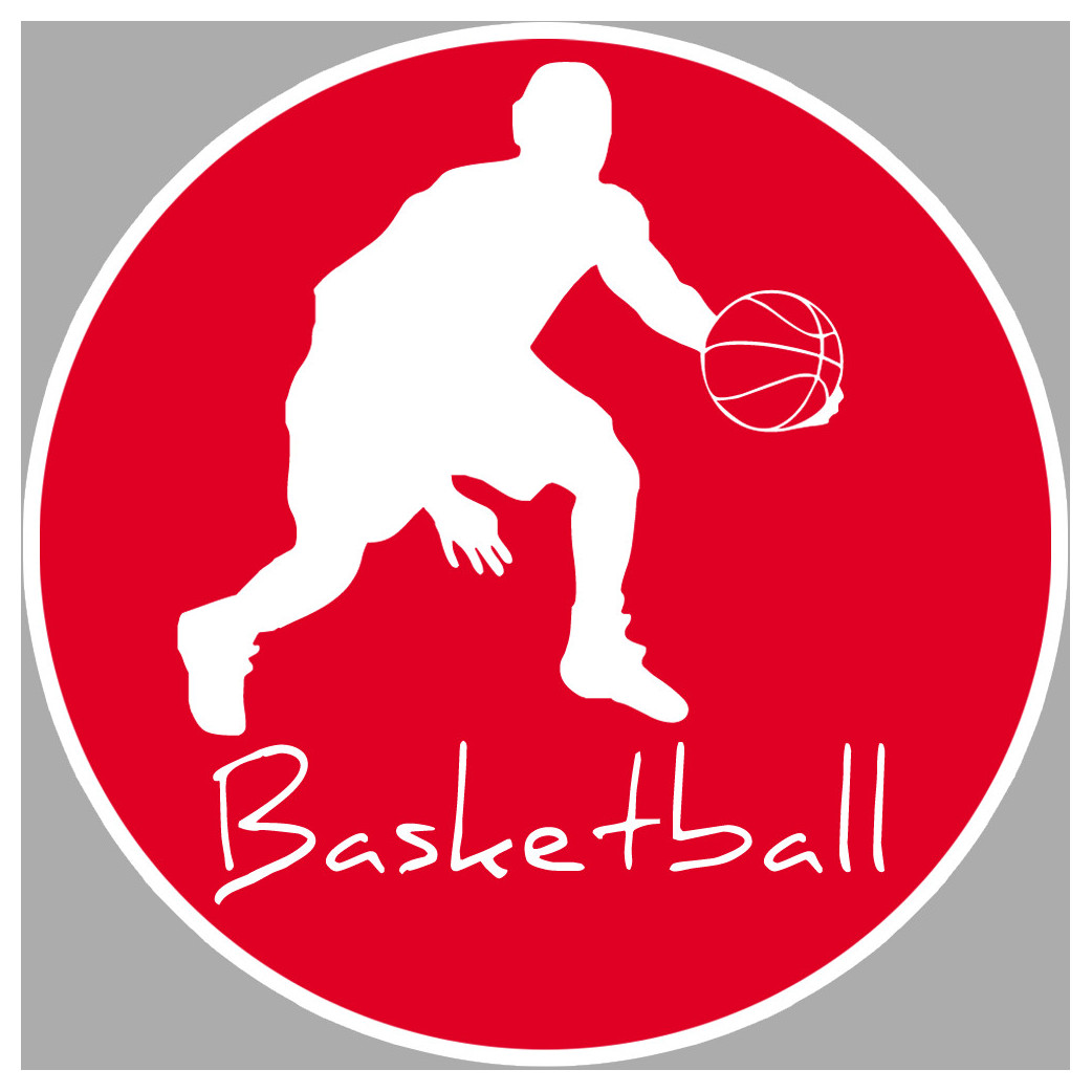 Basketball dribble - 15cm - Sticker/autocollant