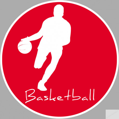 Basketball silhouette - 10cm - Sticker/autocollant