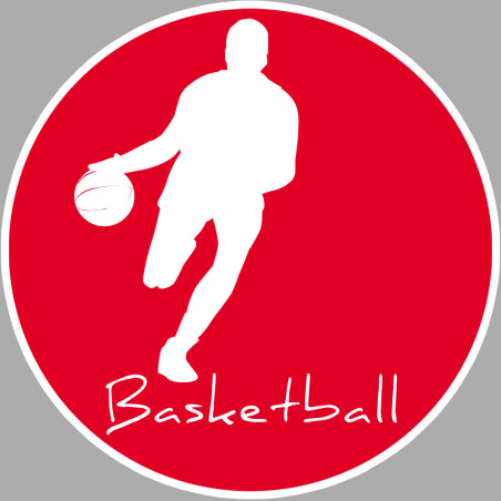 Basketball silhouette - 10cm - Sticker/autocollant