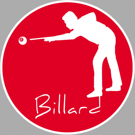 Billard - 15cm - Sticker/autocollant