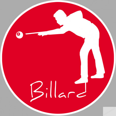 Billard - 20cm - Sticker/autocollant