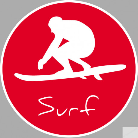 Surf - 5cm - Sticker/autocollant