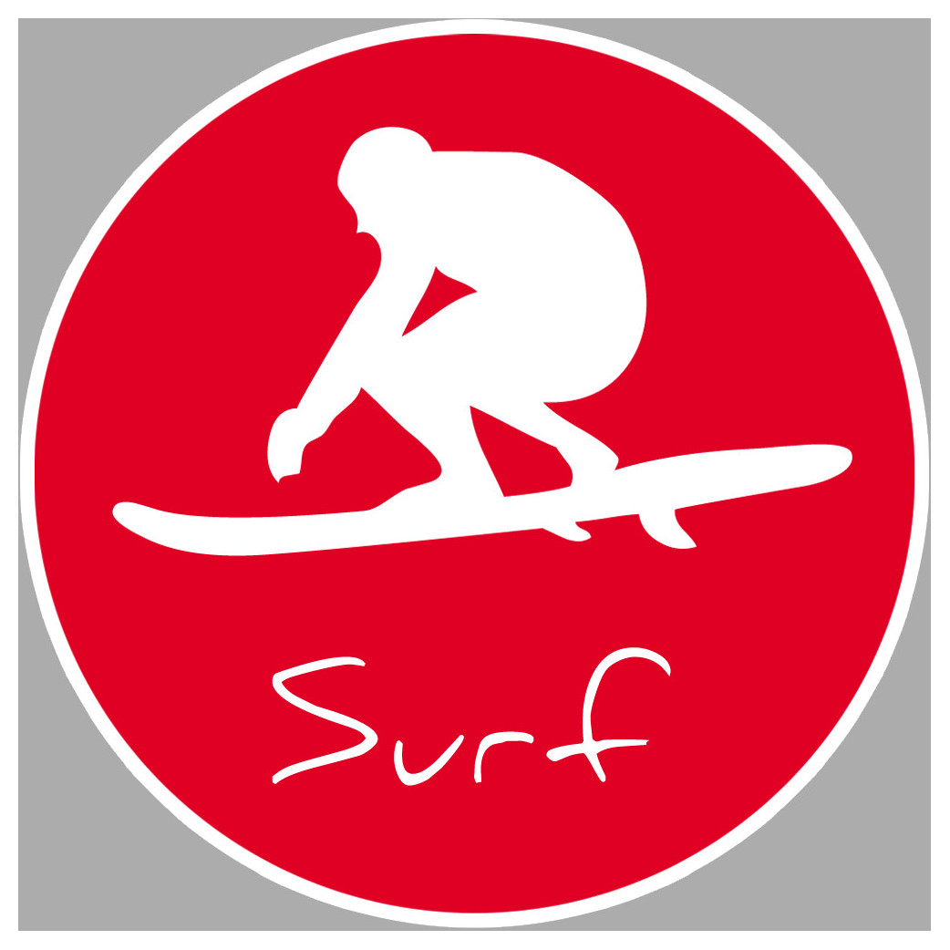 Surf - 20cm - Sticker/autocollant