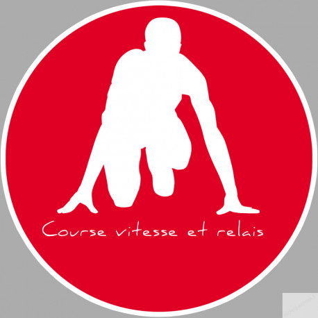 Course vitesse et relais - 5cm - Sticker/autocollant