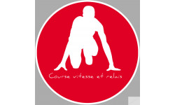 Course vitesse et relais - 10cm - Sticker/autocollant