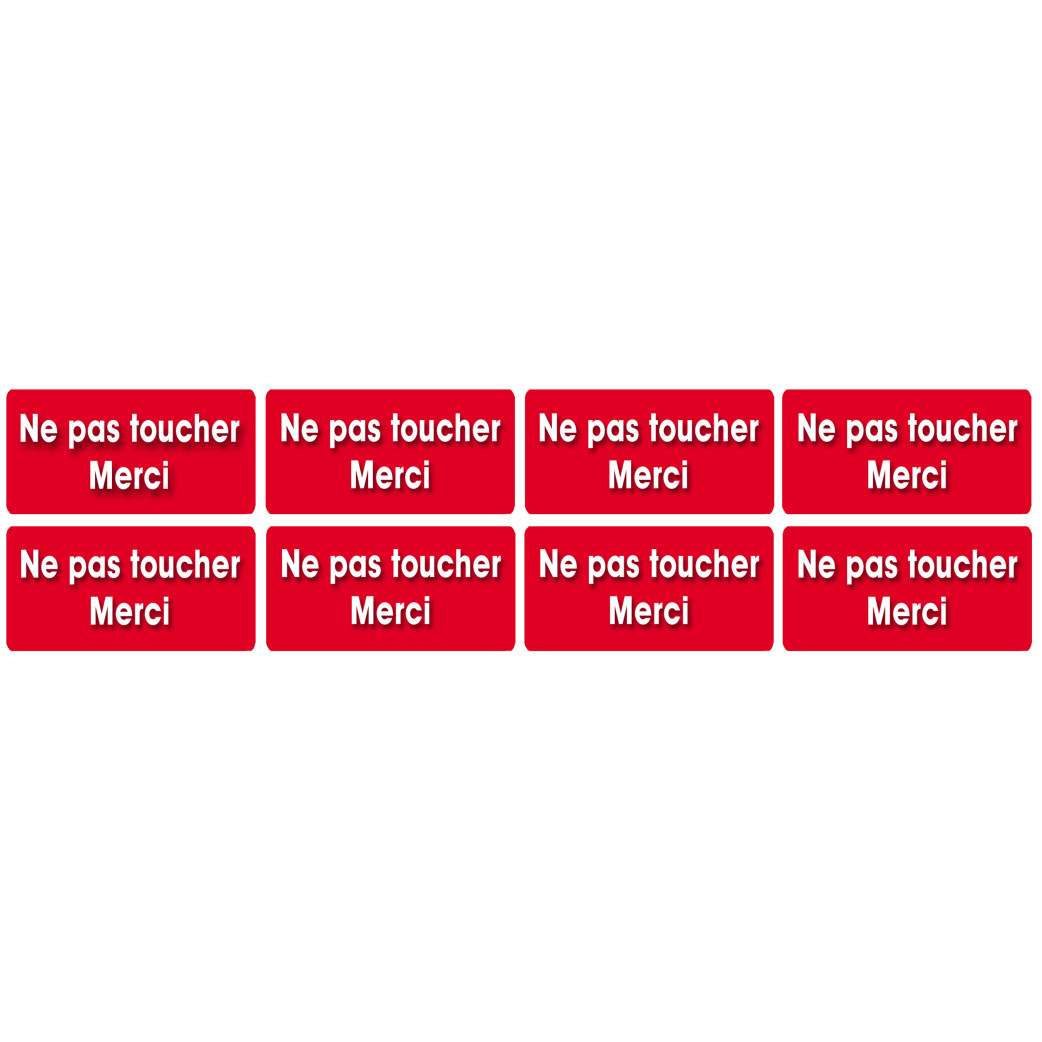 Ne pas toucher - 8fois 6x3 cm - Sticker/autocollant