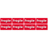 Fragile - 8 autocollants 6x3cm - Sticker/autocollant