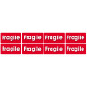 Fragile - 8fois 6x3cm - Sticker/autocollant