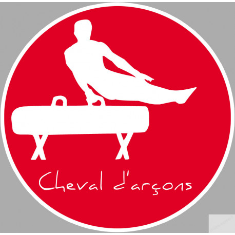 Cheval d'arçons - 5cm - Sticker/autocollant