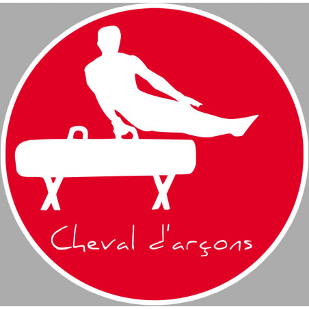 Cheval d'arçons - 5cm - Sticker/autocollant