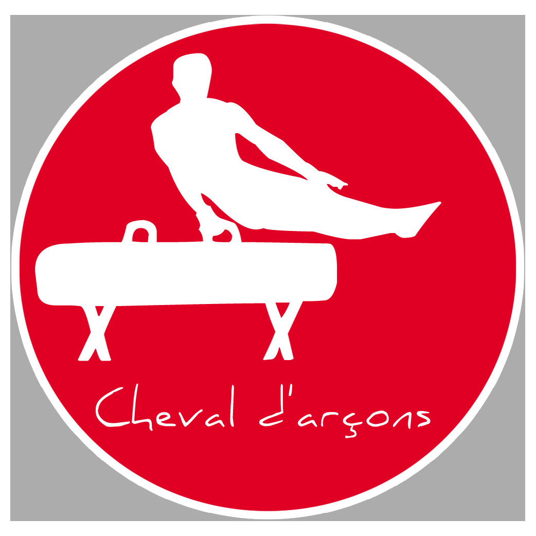Cheval d'arçons - 15cm - Sticker/autocollant