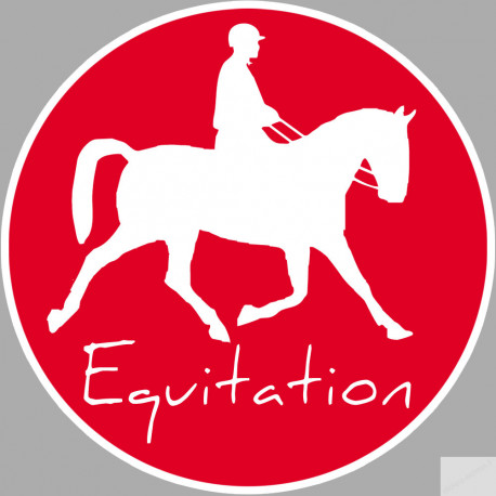 Équitation - 10cm - Sticker/autocollant