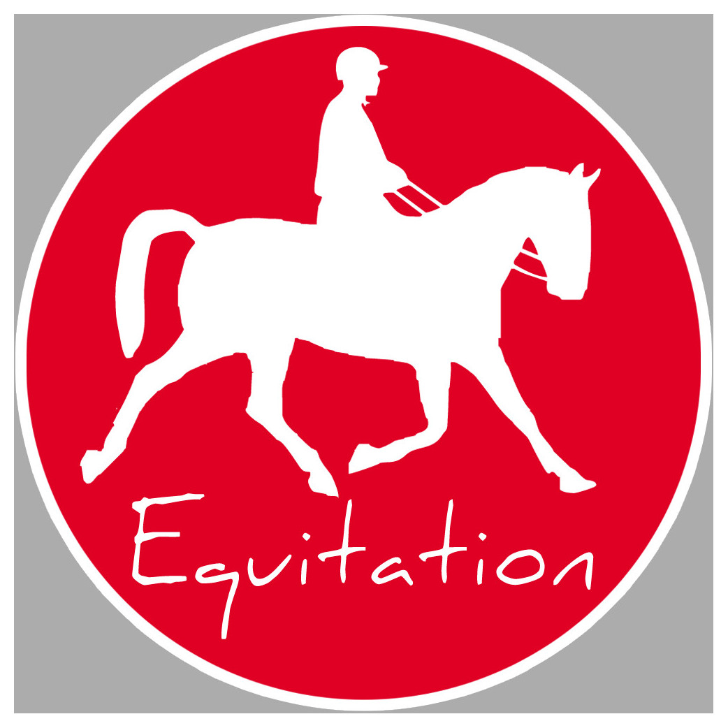 Équitation - 15cm - Sticker/autocollant