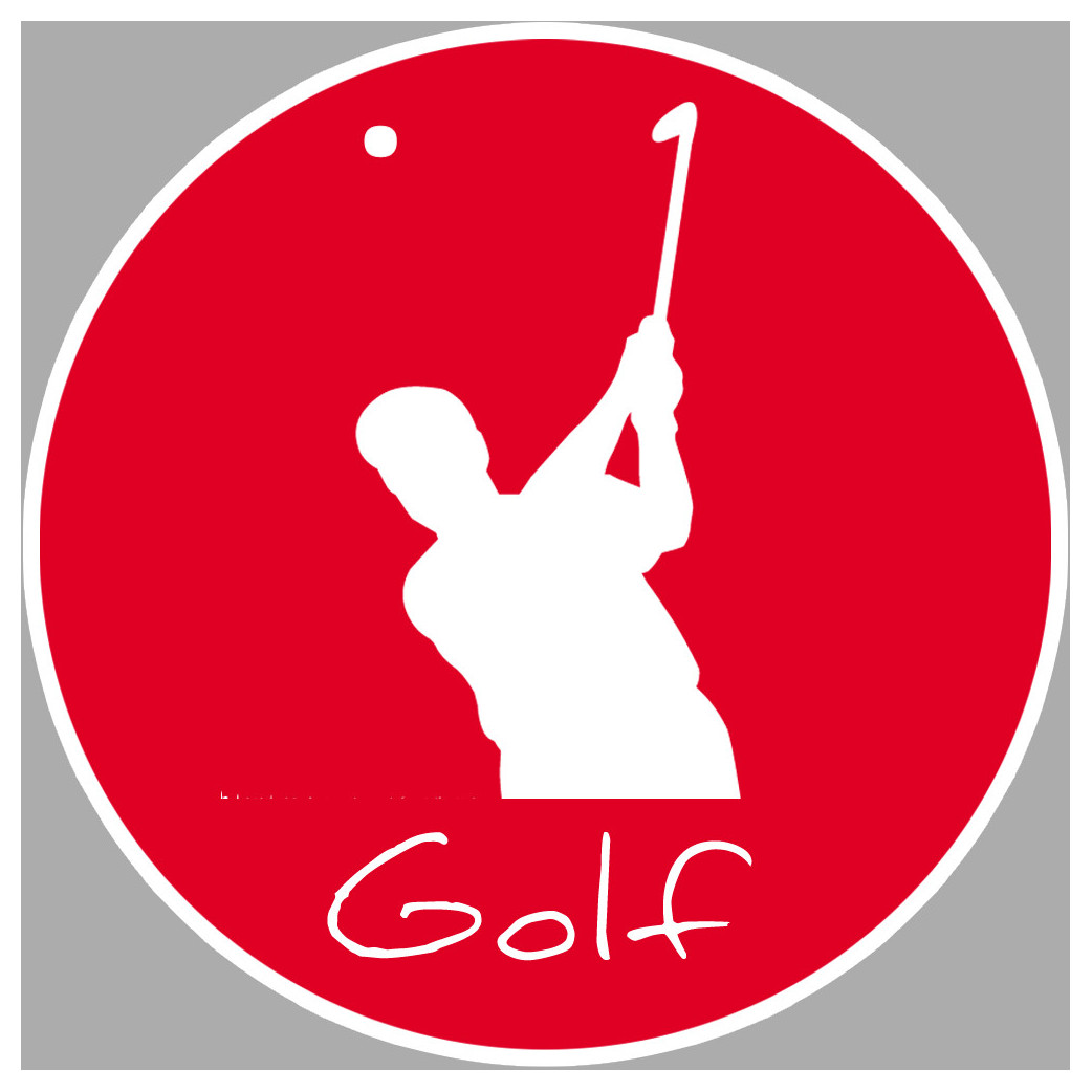 golf tir - 5cm - Sticker/autocollant