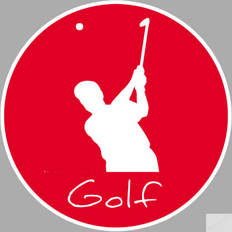 golf tir - 10cm - Sticker/autocollant