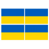 Drapeau Ukraine - 4 stickers - 9.5 x 6.3 cm - Sticker/autocollant