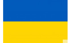 Drapeau Ukraine - 15x10cm - Sticker/autocollant