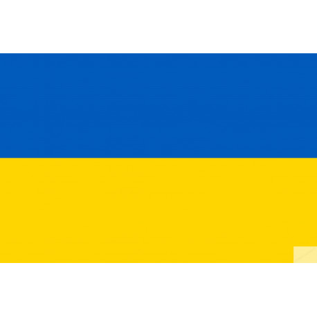 Drapeau Ukraine - 15x10cm - Sticker/autocollant