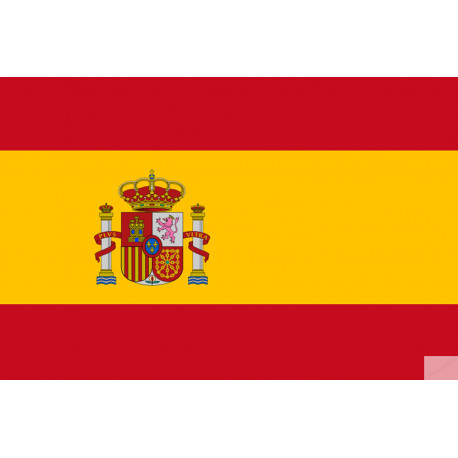 Drapeau Espagne - 19.5 x 13 cm - Sticker/autocollant