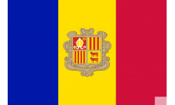 Drapeau Andorre - 19.5 x 13 cm - Sticker/autocollant