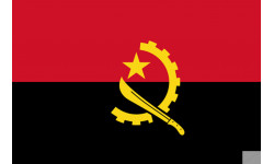 Drapeau Angola - 19.3 x 13 cm - Sticker/autocollant