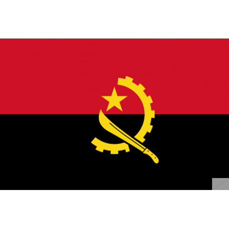 Drapeau Angola - 19.3 x 13 cm - Sticker/autocollant