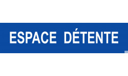 ESPACE  DÉTENTE bleu - 29x7cm - Sticker/autocollant